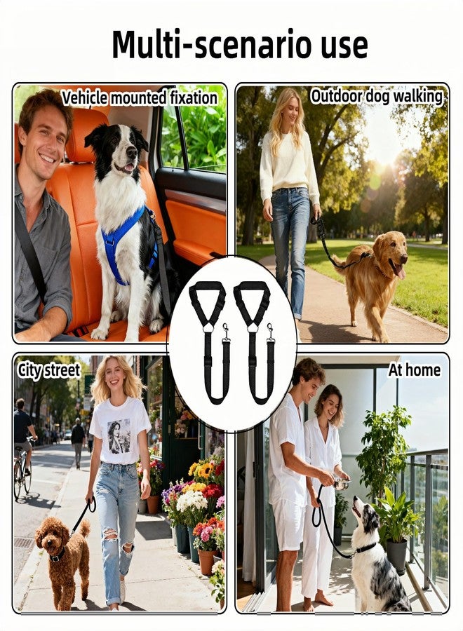 RyanDesign 2-in-1 Car Seat Belt for Dogs, Headrest Dog Safety Harness & Leash - Adjustable Nylon Vehicle Pet Restraint, Tangle-Free Travel Solution for Small to Medium Dogs, 2-Pack - Image 5